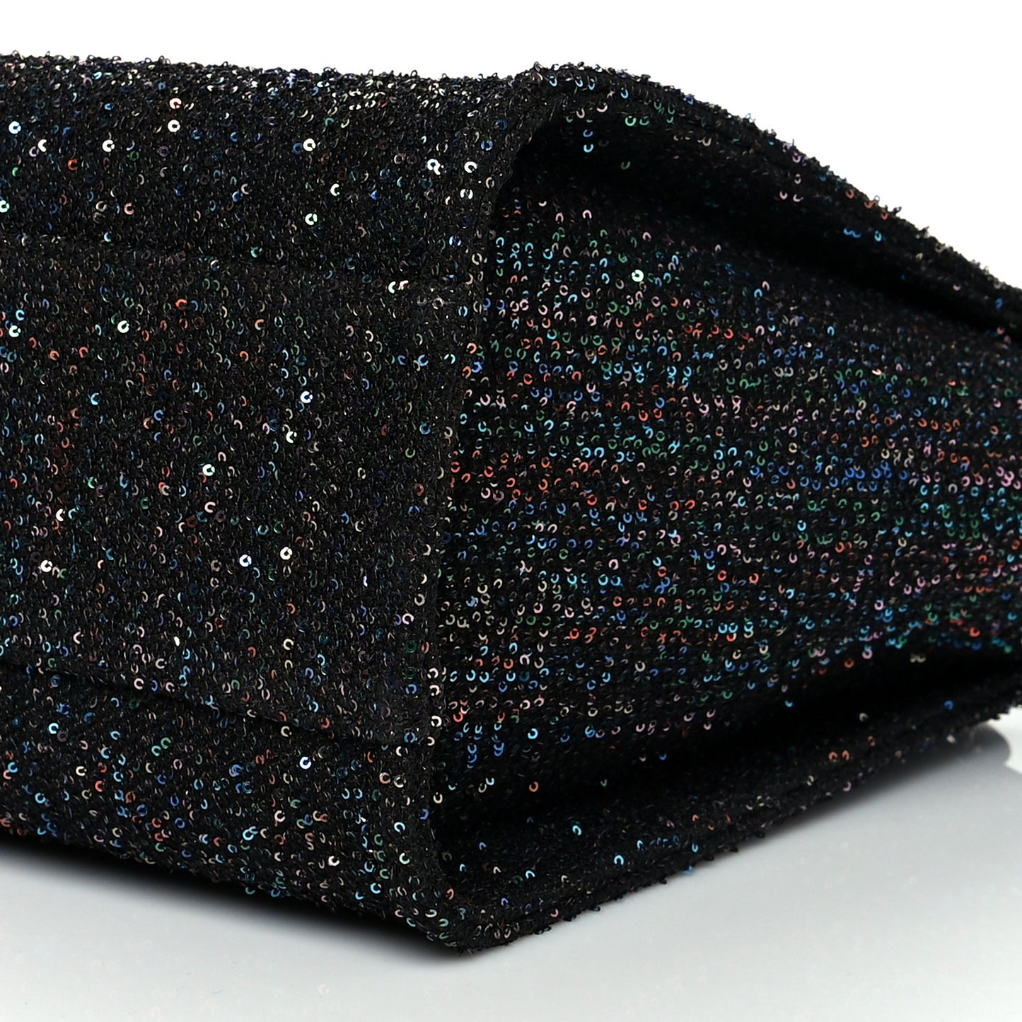 Calfskin Sequin Small Deauville Tote Black