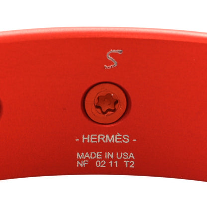 Hermes Aluminium Sunset Medor Bracelet T2 Orange Tropique Rose Couture 4 of 4