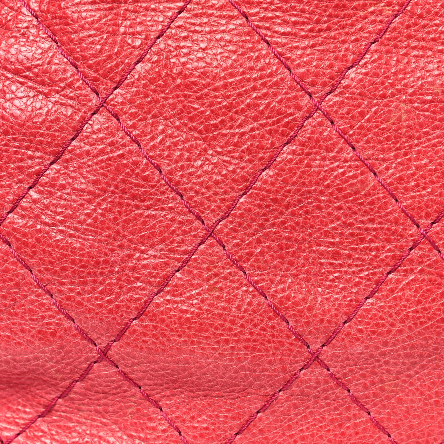 Glazed Calfskin Large On The Road Tote Red