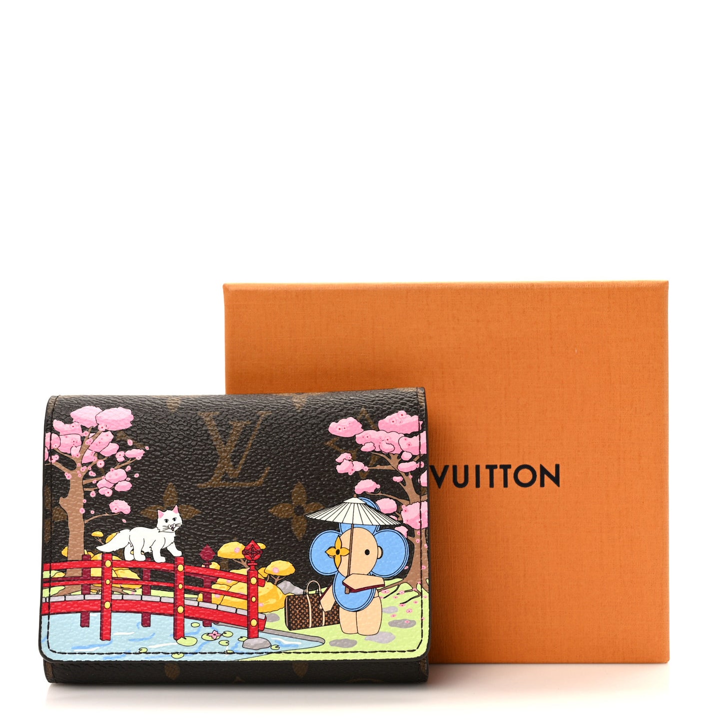 Monogram 2021 Christmas Animation Japanese Garden Victorine Wallet Wisteria Pink