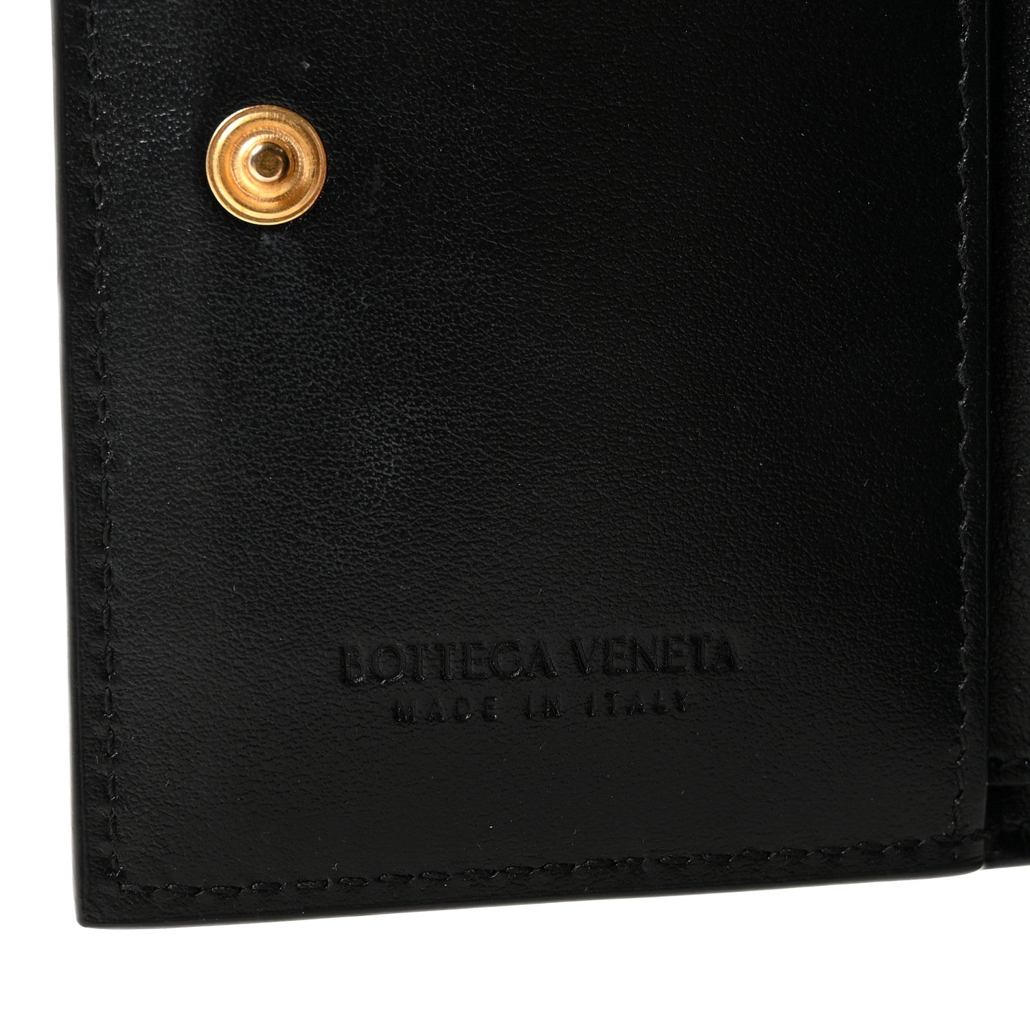 Bottega Veneta Nappa Maxi Intrecciato Small Bi-Fold Zip Wallet Black 6 of 7