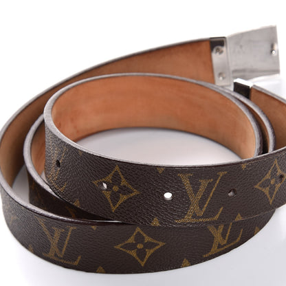 Louis Vuitton Monogram Ceinture Belt Silver 95 38 5 of 10
