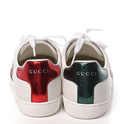 Gucci Calfskin Web Heart Embroidered Womens Ace Sneakers 38 White 10 of 12