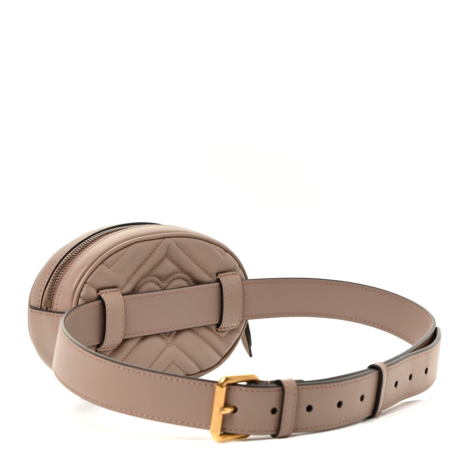 Gucci Calfskin Matelasse GG Marmont Belt Bag 95 38 Porcelain Rose 3 of 12