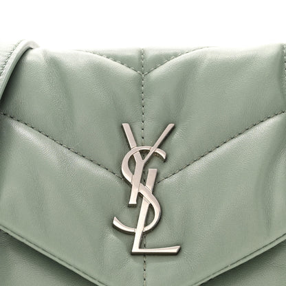 Saint Laurent Lambskin Quilted Toy Loulou Puffer Monogram Chain Satchel Mint 8 of 12