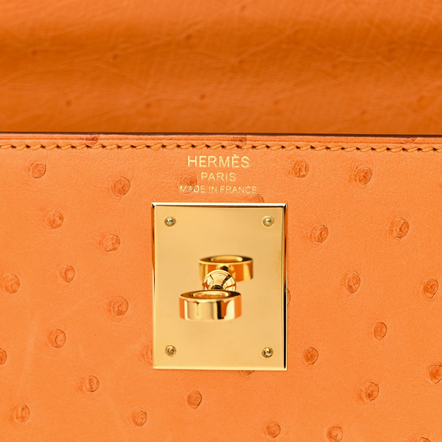 Ostrich Kelly Sellier 28 Abricot