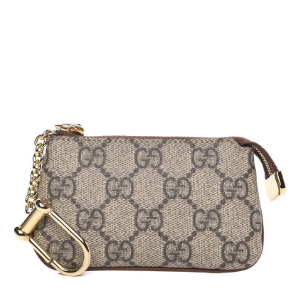 Gucci GG Supreme Monogram Key Case Brown 1 of 8