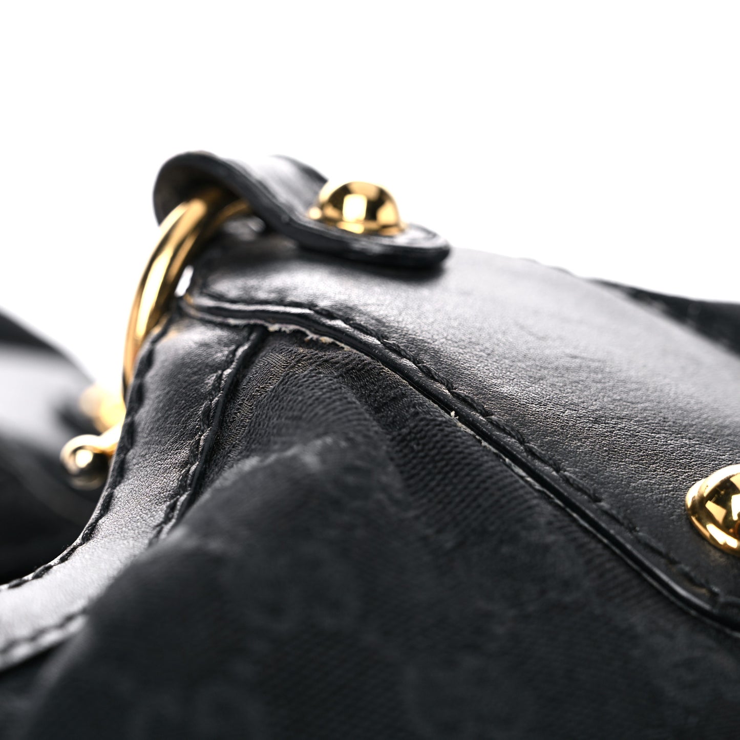 Monogram Large Jockey Hobo Black