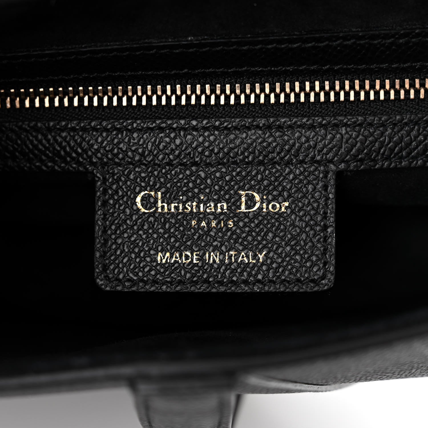 Christian Dior Grained Calfskin Saddle Bag With Strap Black 6 of 12