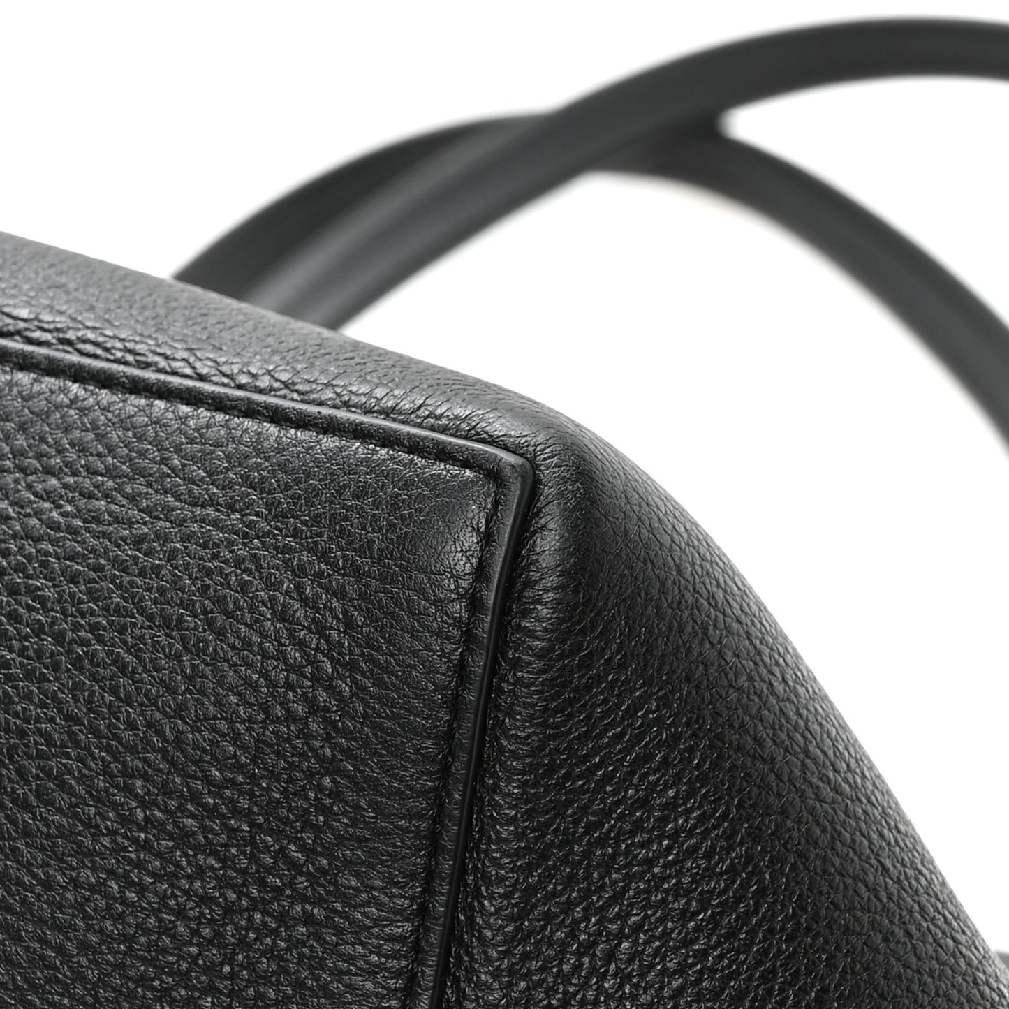 Grained Calfskin Park Tote Three Black