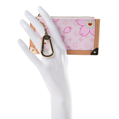 Louis Vuitton Monogram Cherry Blossom Key Pouch Pink 2 of 7