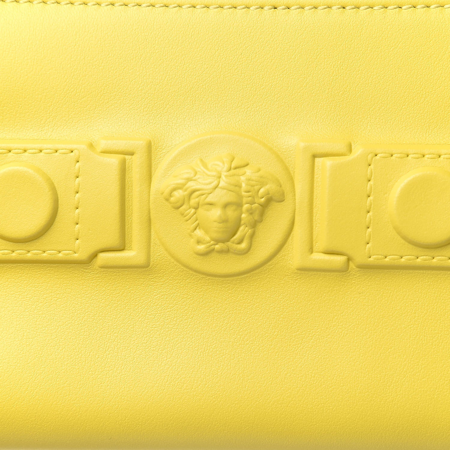 Versace Calfskin Tribute Zip Around Wallet Yellow 7 of 8
