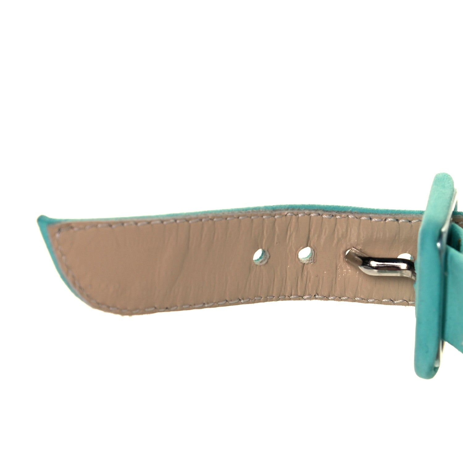 Christian Louboutin Calf Nubuck Neronna Flat Sandals 36.5 Aquamarine 9 of 10