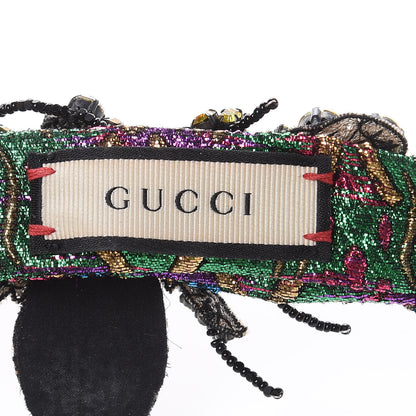 Gucci Jacquard Crystal Embellished Bee Headband 6 of 7
