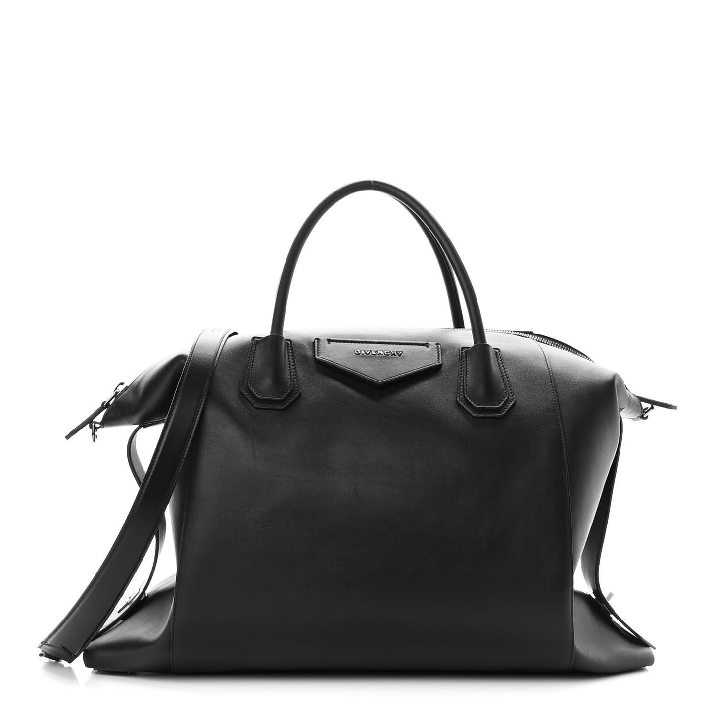 Smooth Calfskin Large Soft Antigona Black