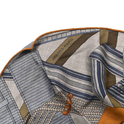 Hermes Cashmere Silk Sangles En Zigzag Giant Triangle Scarf 2 of 4