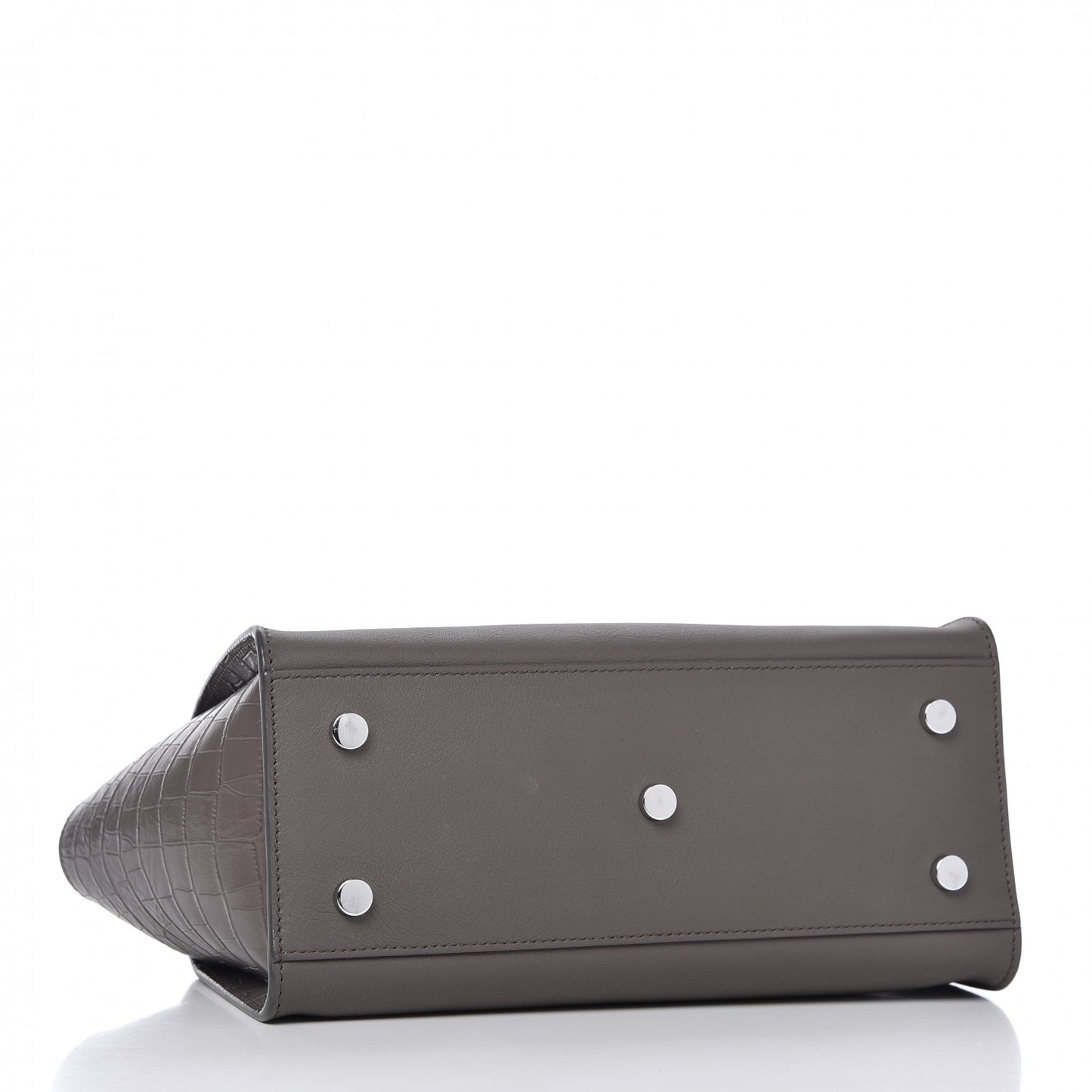 Smooth Calfskin Crocodile Embossed Baby Monogram Downtown Cabas Earth