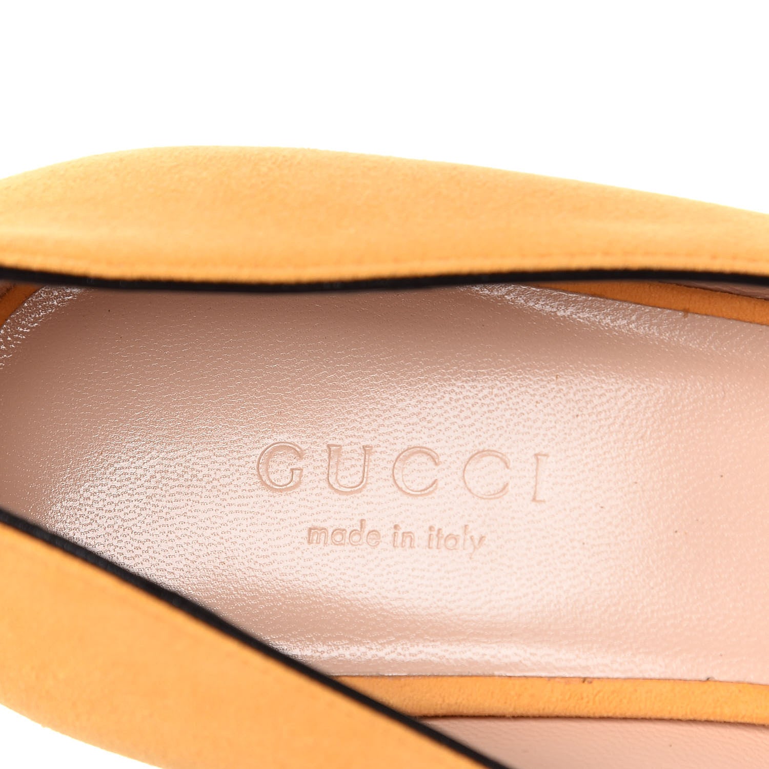 Gucci Kid Scamosciato GG Marmont Fringe 50mm Loafer Pumps 36.5 Crystal Copper 7 of 9