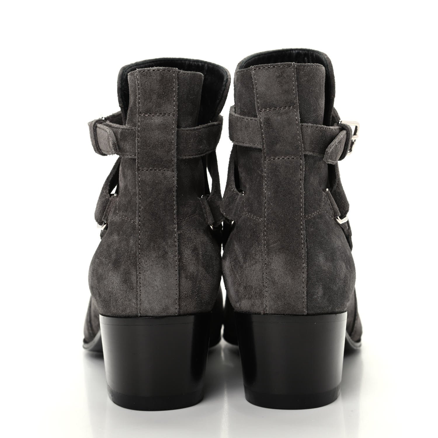 Saint Laurent Suede Womens Blake Ankle Boots 37 Grey 7 of 10