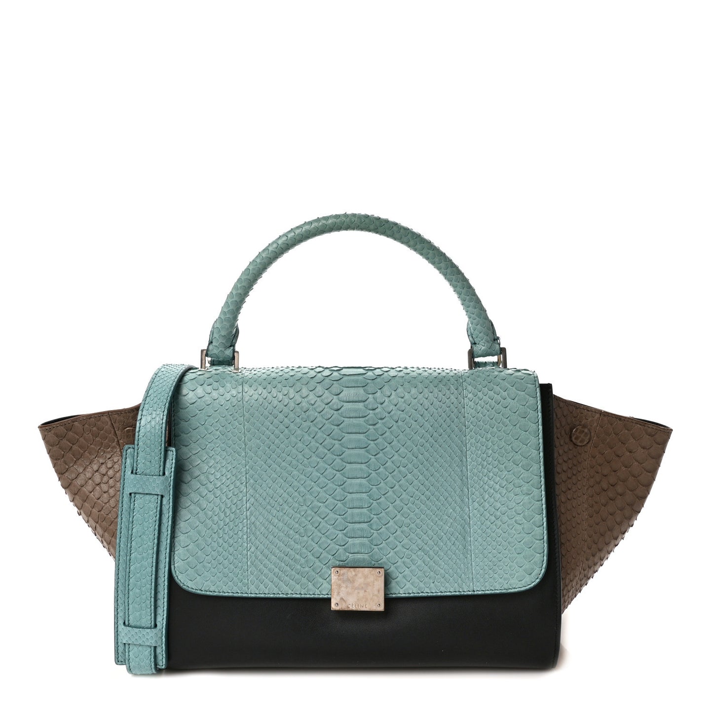 Snakeskin Calfskin Medium Trapeze