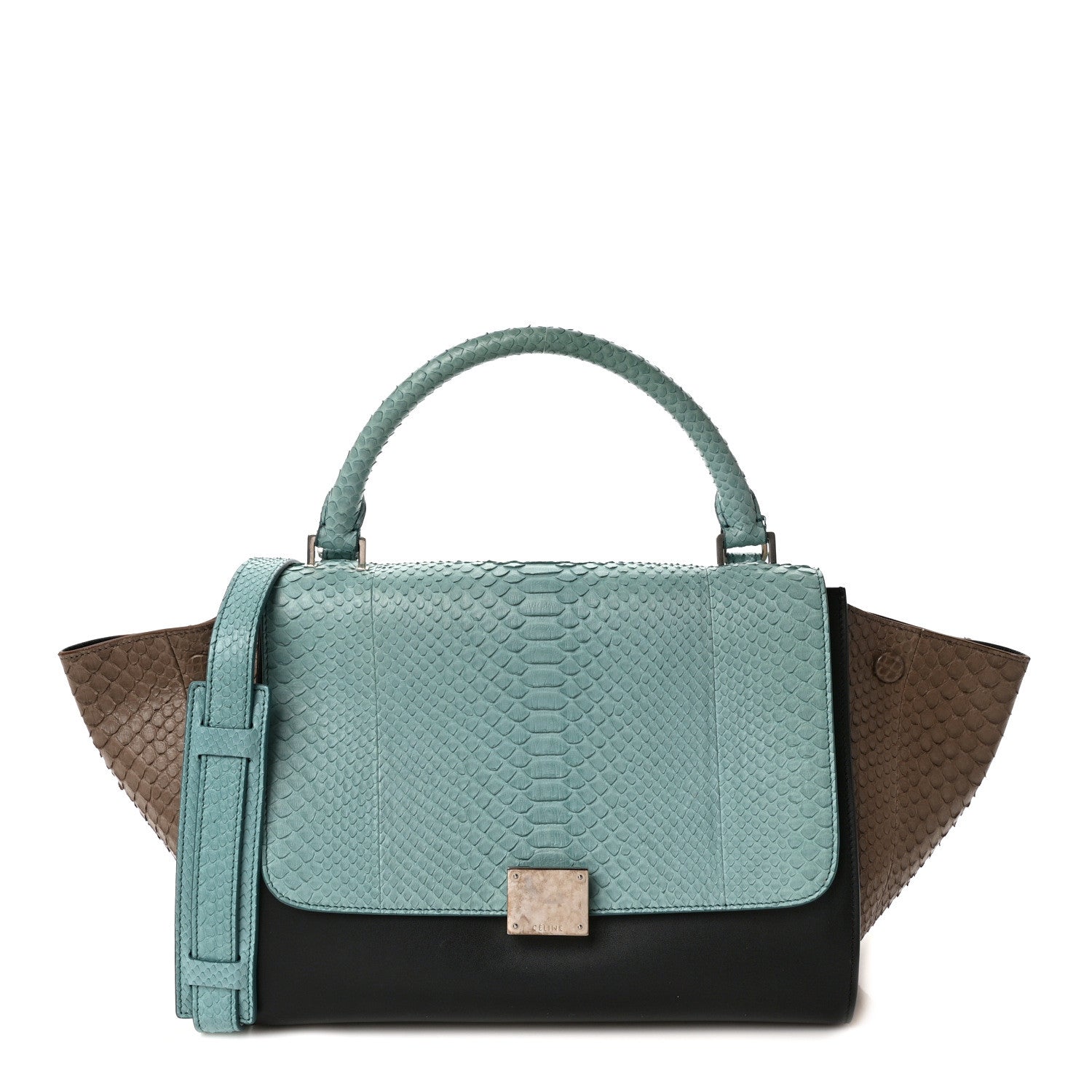 Celine Snakeskin Calfskin Medium Trapeze 1 of 8