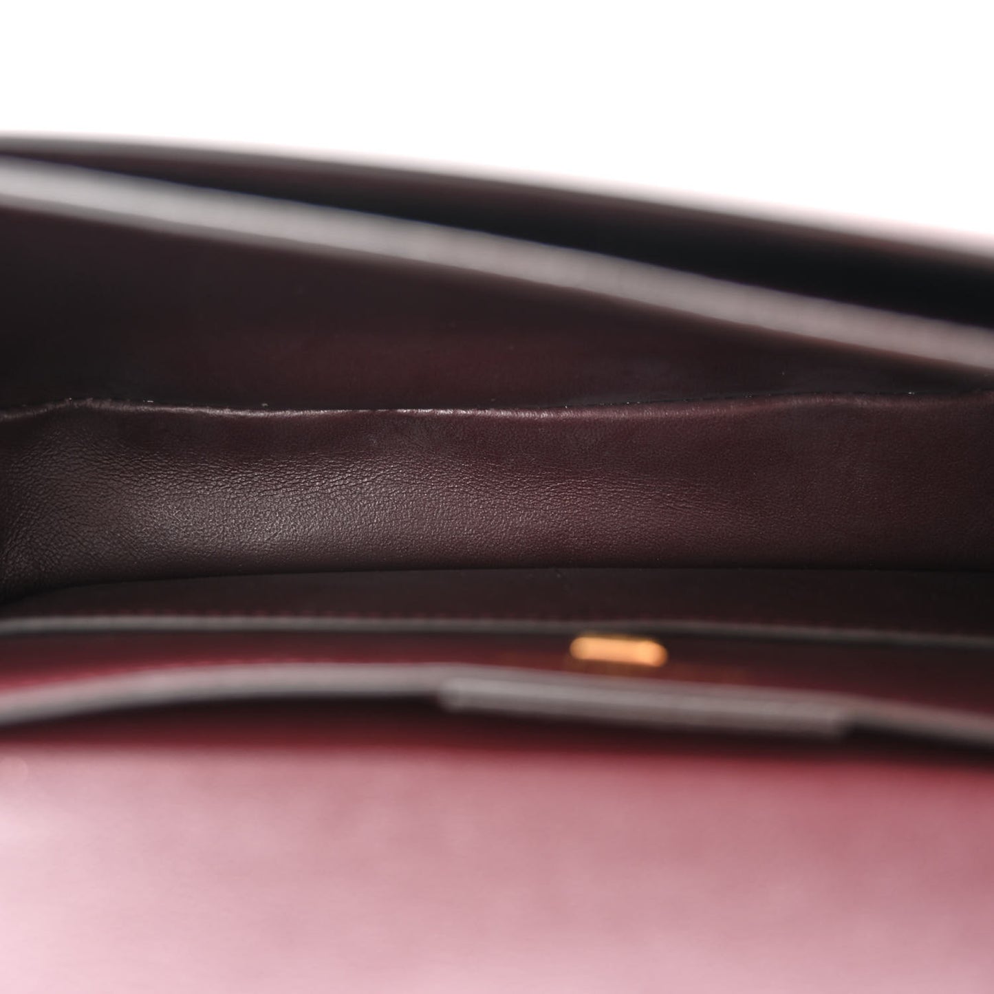Calfskin Canvas Small Trapezio Crossbody Burgundy