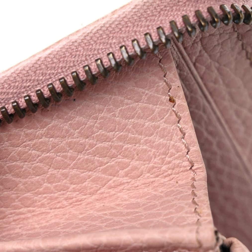 Gucci Calfskin Butterfly Farfalla Zip Around Wallet Perfect Pink 17 of 21