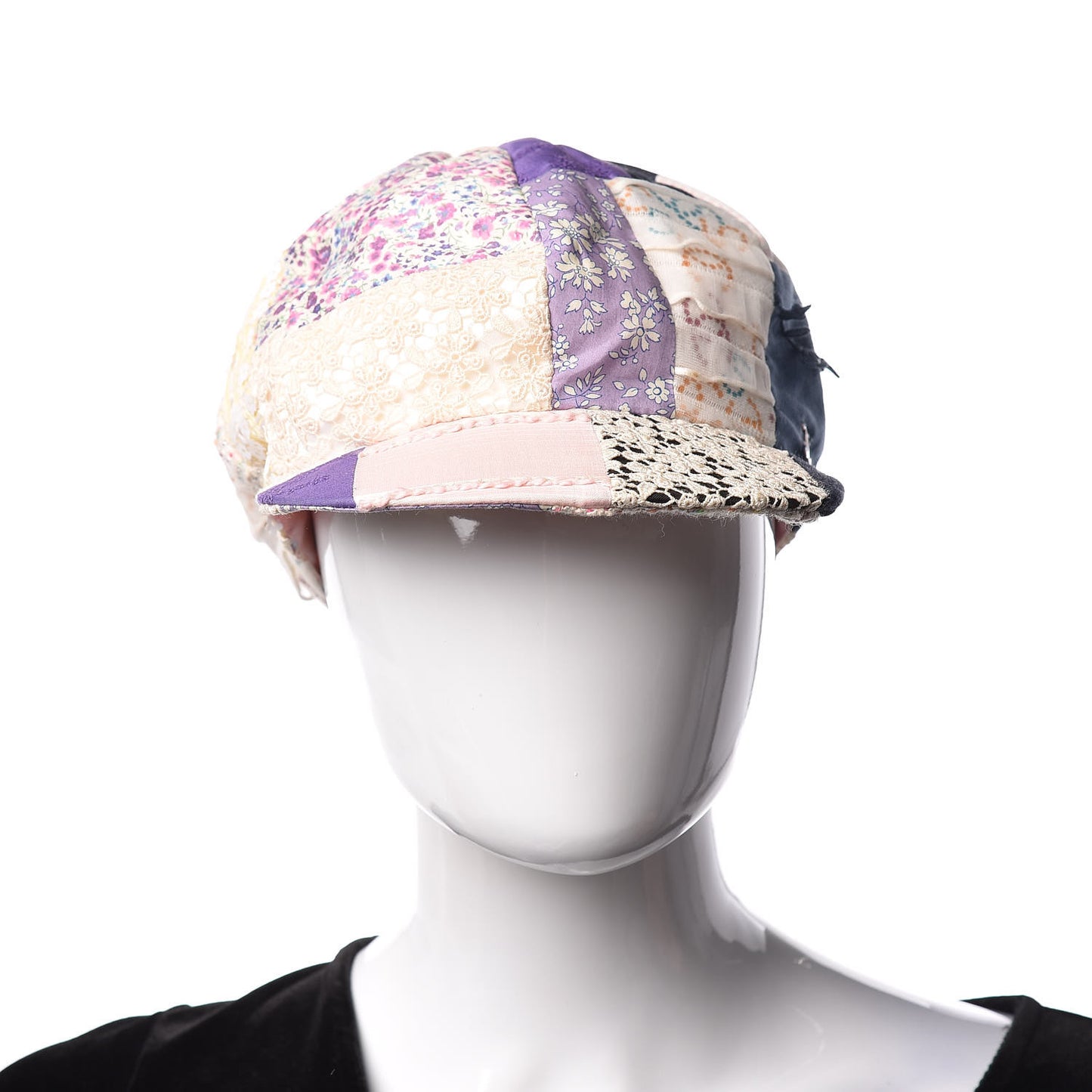 Fabric Patchwork Cap Hat M Multicolor