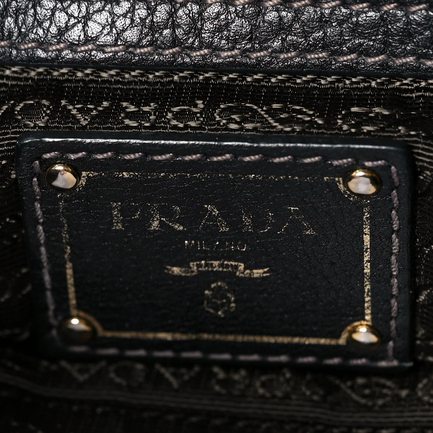 Prada Jacquard Logo Shoulder Bag Moro Black 5 of 7