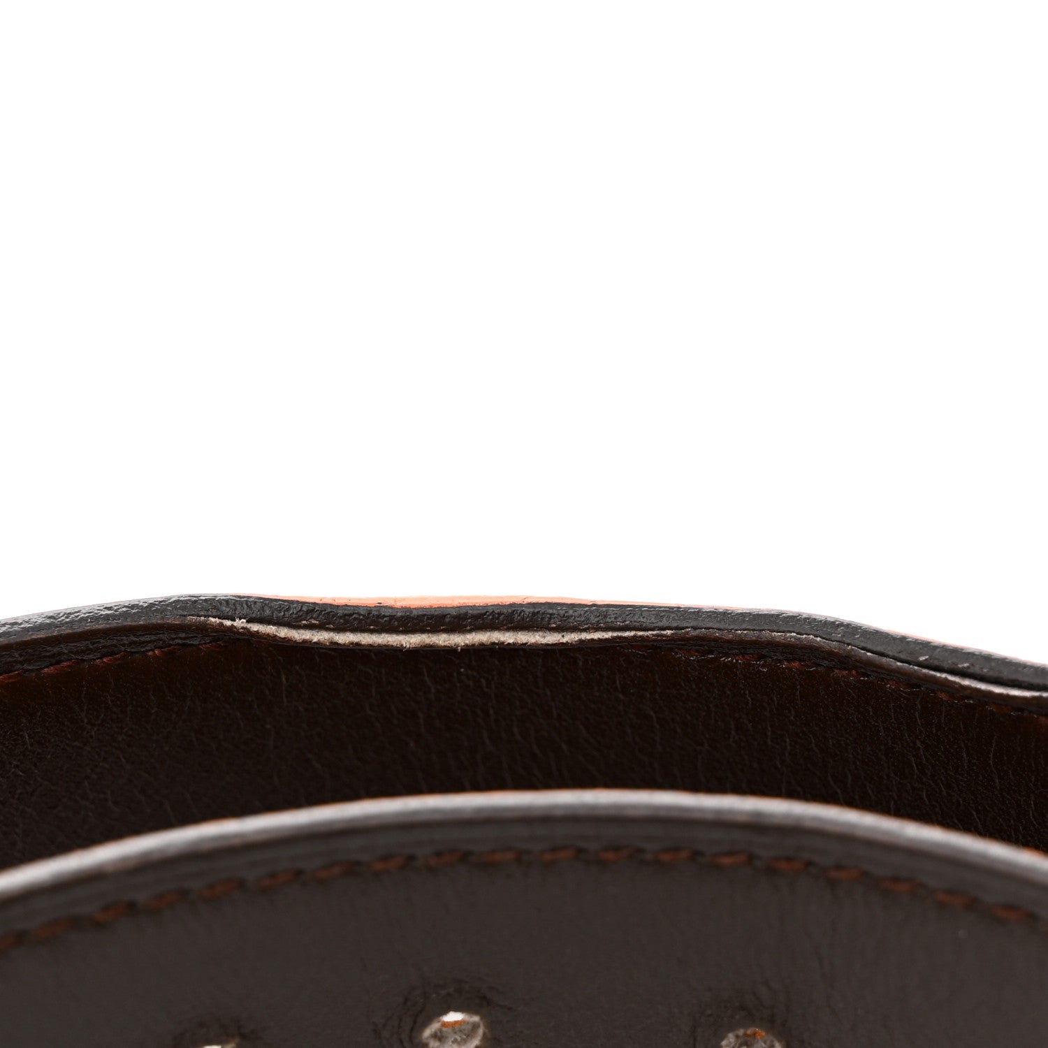 Hermes Togo Box 32mm H Belt 85 34 Orange Chocolate 15 of 17