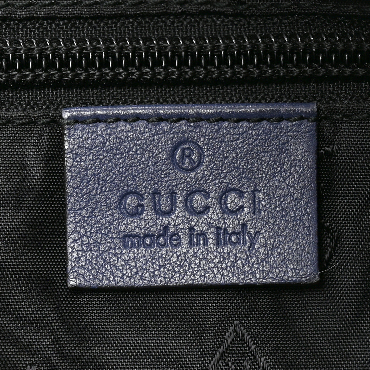 Guccissima Medium Flat Messenger Bag Navy