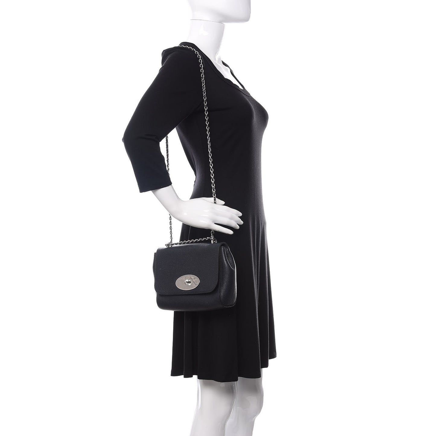 Small Classic Grain Small Lily Flap Midnight Blue