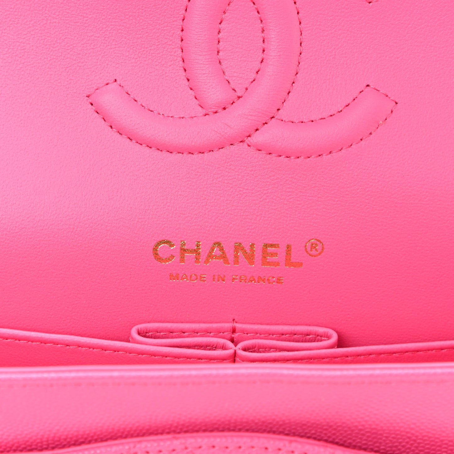 Caviar Quilted Medium Double Flap Dark Pink