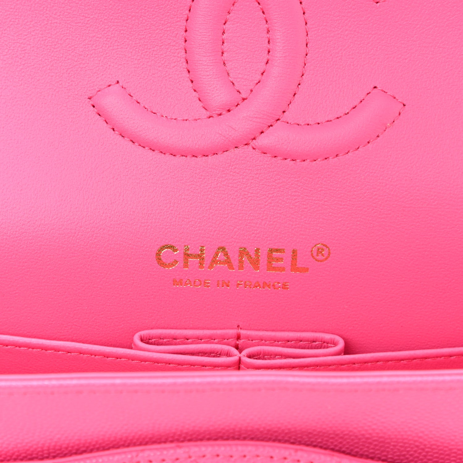 Chanel Caviar Quilted Medium Double Flap Dark Pink 6 of 10