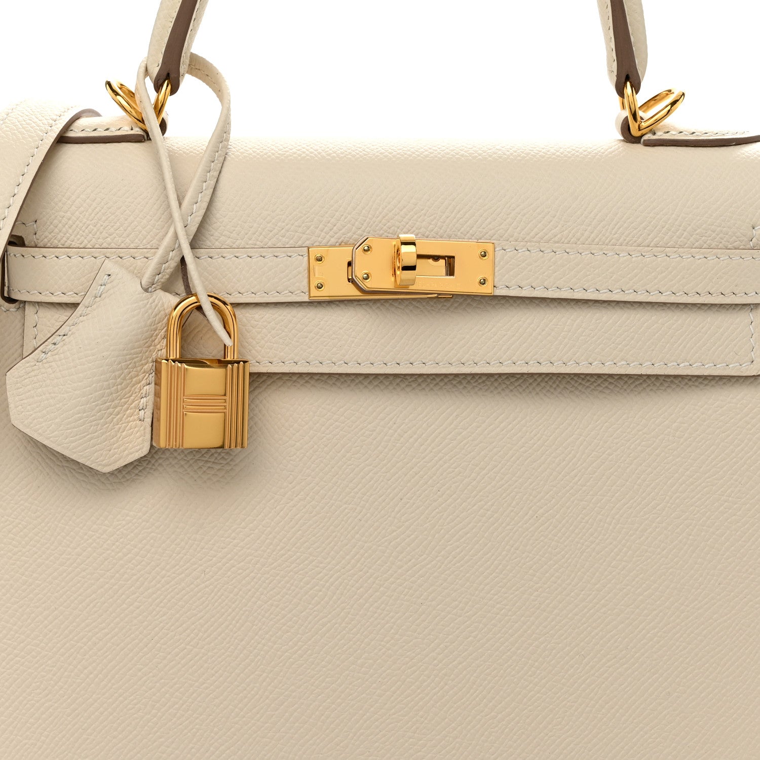 Hermes Epsom Kelly Sellier 25 Craie 8 of 11