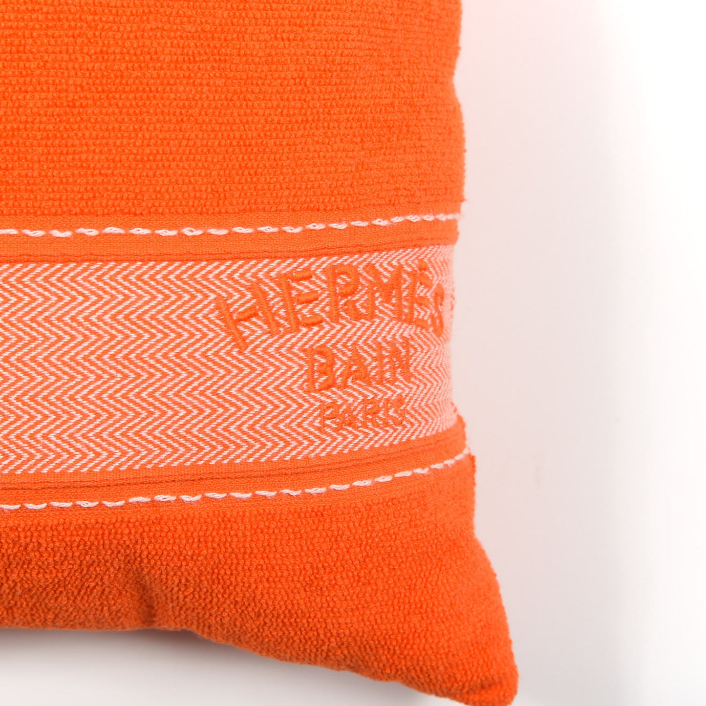 Cotton Terry Yachting Uni Beach Pillow Orange Kumquat