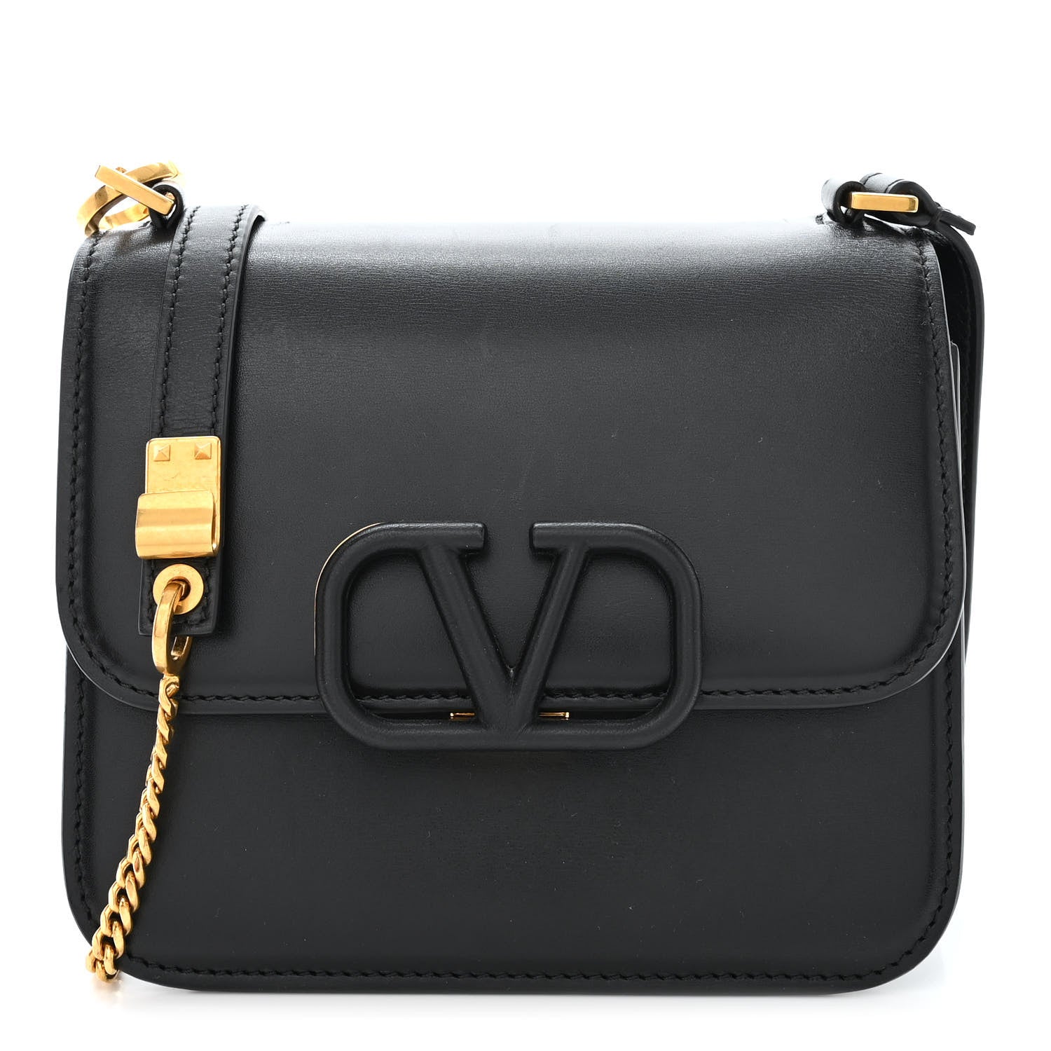 Valentino Garavani Smooth Calfskin Small VSling Shoulder Bag Black 1 of 11