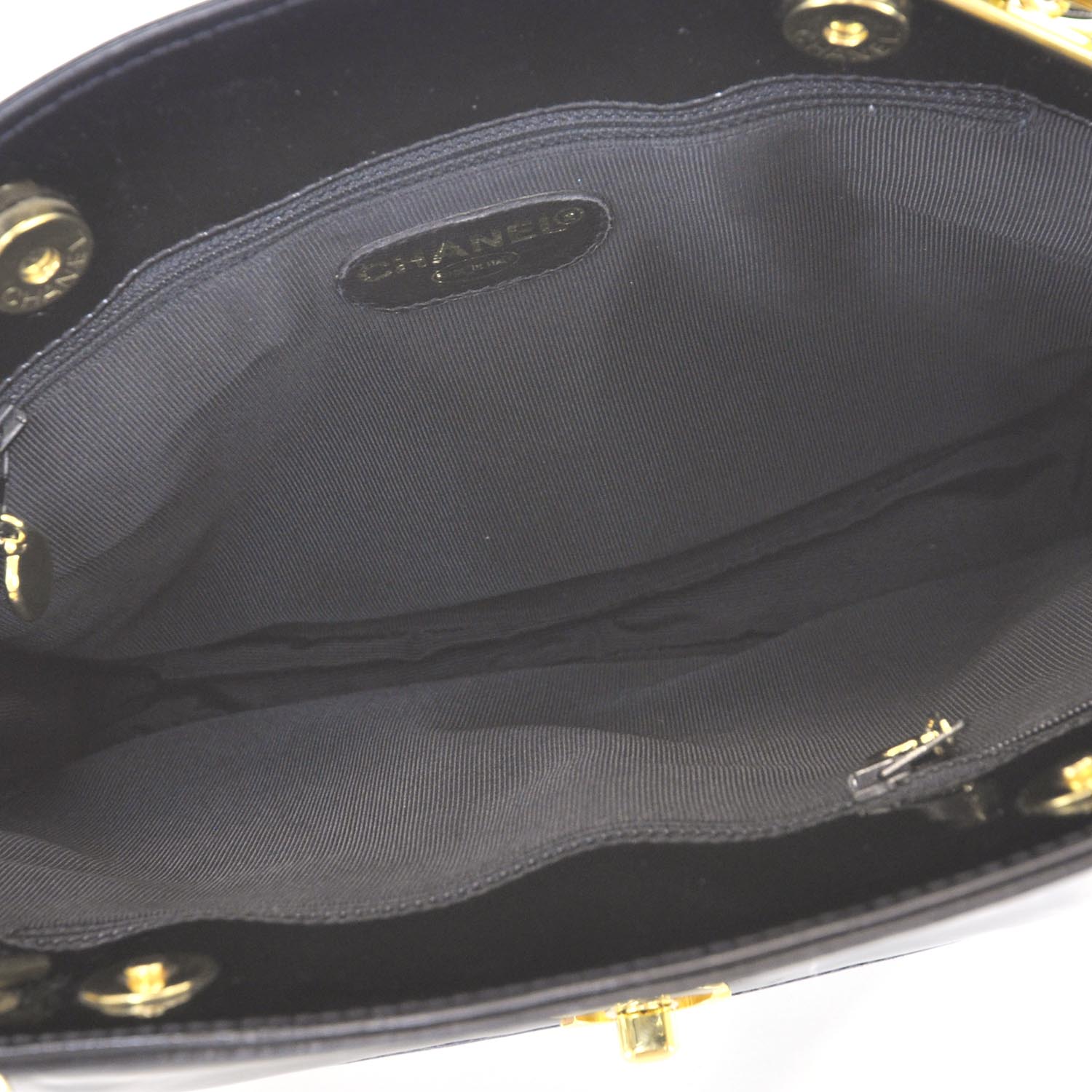 Chanel Patent Shoulder Bag Black 7 of 9