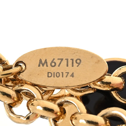 Louis Vuitton Metal Enamel Fleur De Monogram Bag Charm Dore 4 of 4