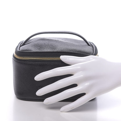 Chanel Caviar CC Vanity Cosmetic Case Black 2 of 9