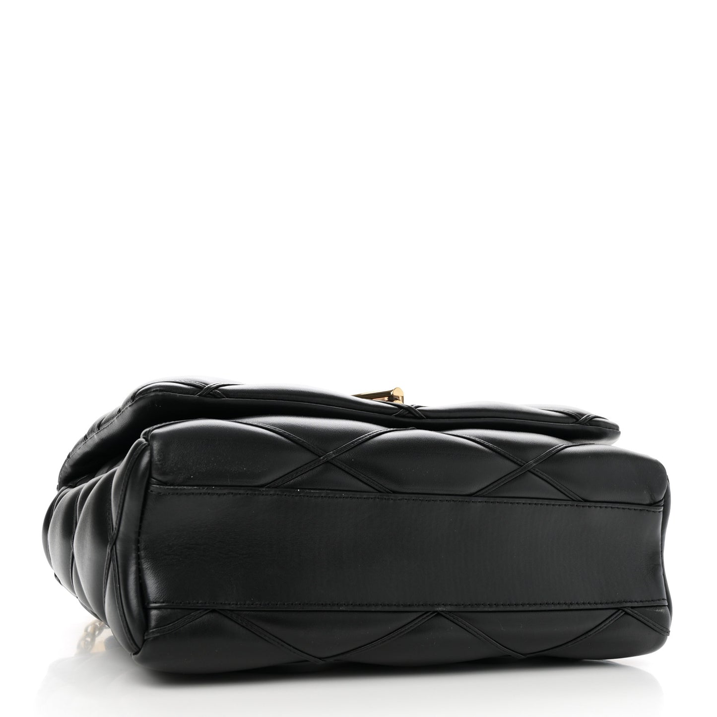 Lambskin Malletage Top Handle GO-14 GM Black