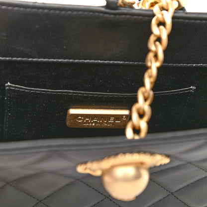 Chanel Lambskin Quilted Evening By The Sea Clutch Black 6 of 10