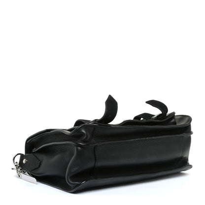 Proenza Schouler Suede Calfskin Crocodile Embossed Medium PS1 Satchel Black 3 of 12