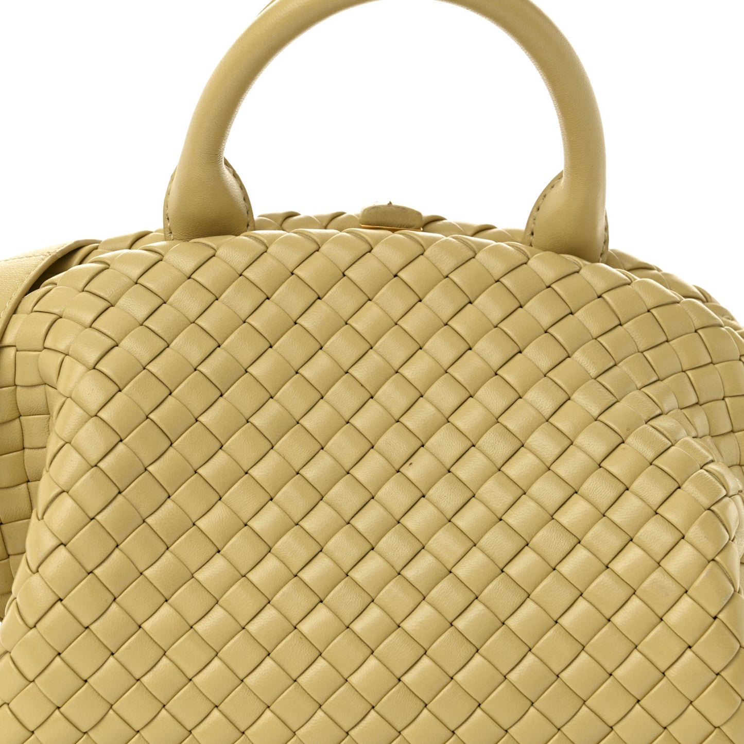 Nappa Intrecciato Padded Small The Top Handle Tote Bag Porridge