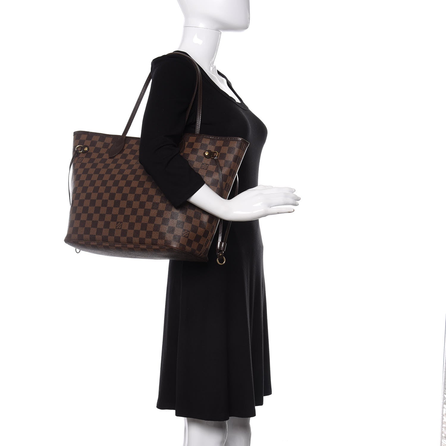 Louis Vuitton Damier Ebene Neverfull MM 2 of 10