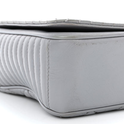 Chanel Glazed Calfskin Quilted Medium Coco Boy Flap Light Grey 8 of 11