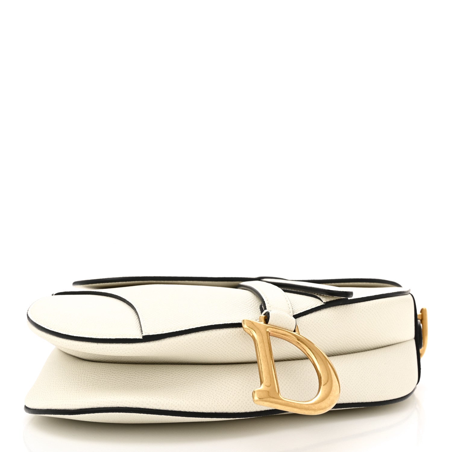 Christian Dior Grained Calfskin Saddle Bag White 4 of 11