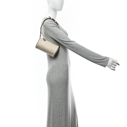 Gucci Sakai Be Green Calfskin Diagonal Stitched Mini Blondie Barrel Shoulder Bag Mystic White 2 of 11