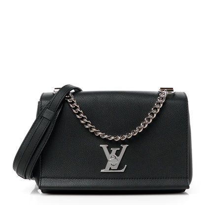 Louis Vuitton Calfskin Lockme II Chain Bag BB Black 1 of 10