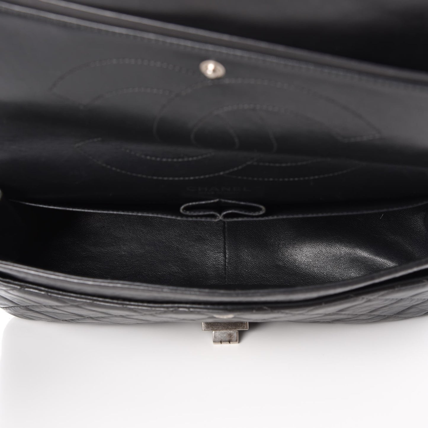 Aged Calfskin Quilted 2.55 Reissue 227 Flap Dark Grey